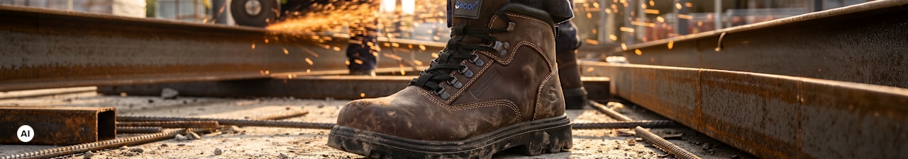 shoes on the construction site