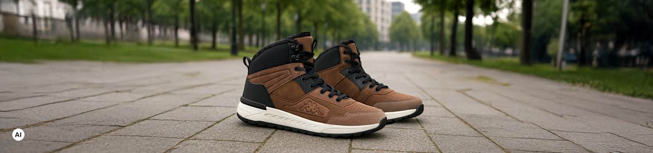 Two Kappa Sneakers in an urban park