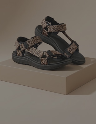 leo print sandals