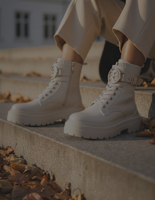 white winter boots