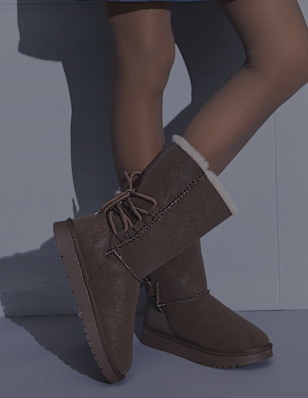 cozy boots on foot