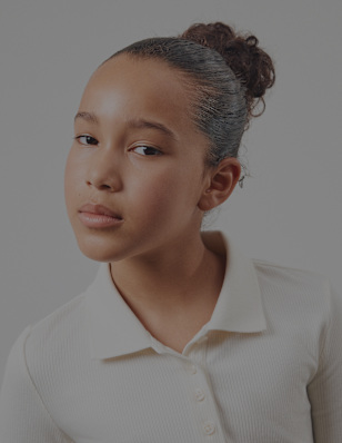 girl with a white shirt