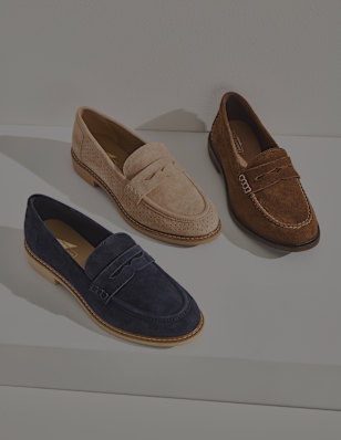 three pairs of moccasins