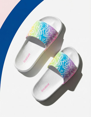 kids slides on white background