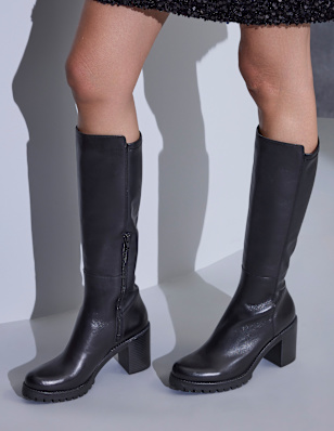 high boots on foot