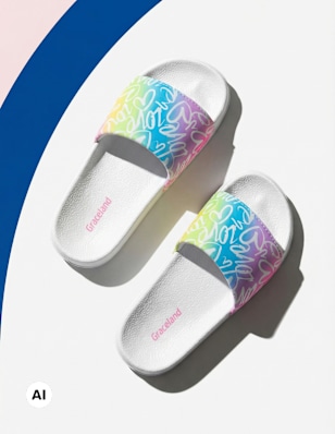 kids slides on white background