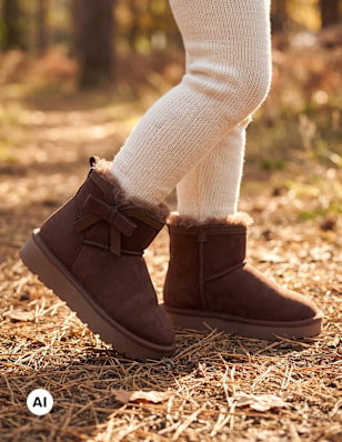 cozy boots in a forest in autumn
