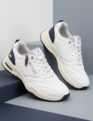 white shoes on a pedestal