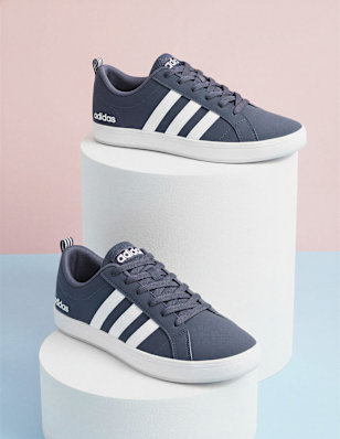 blue shoes on a pedestal