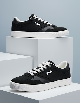 black shoes on a pedestal