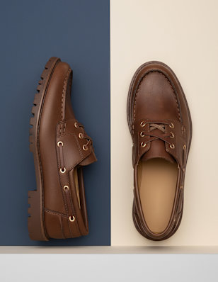 brown boat shoes