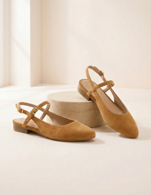 lether sandals on a pedestal