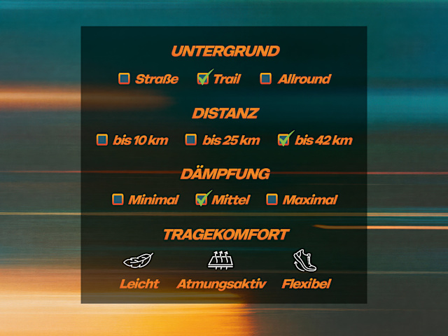 Surface, Distance, Cushioning, Comfort, Lightweight, flexible, breathable