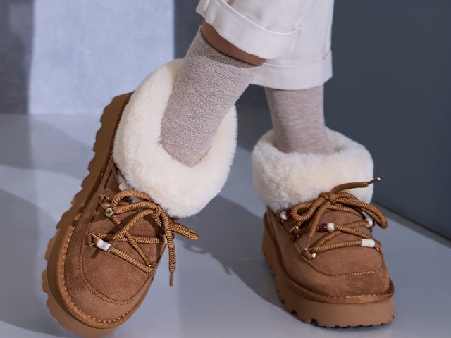 cozy boots on foot