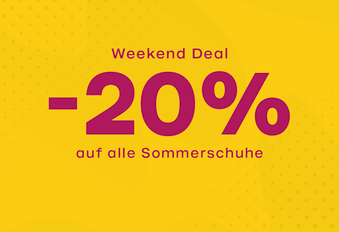 Weekend Deal: -20% auf Sommerschuhe