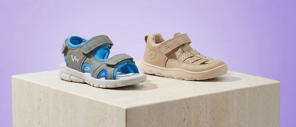 sandals on a pedastal