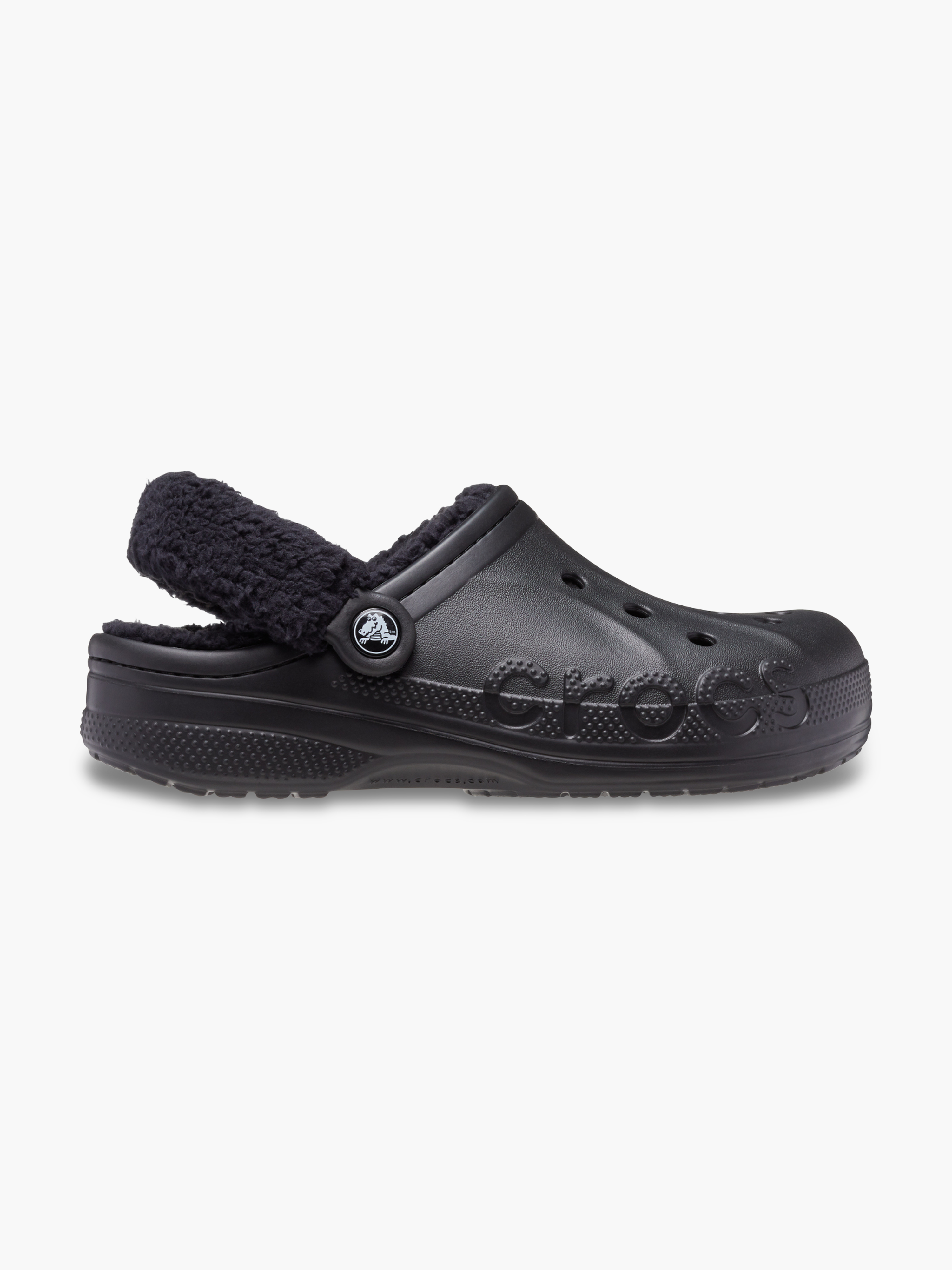 Crocs BAYA LINED FUZZ STRAP Terlik Siyah | DEICHMANN
