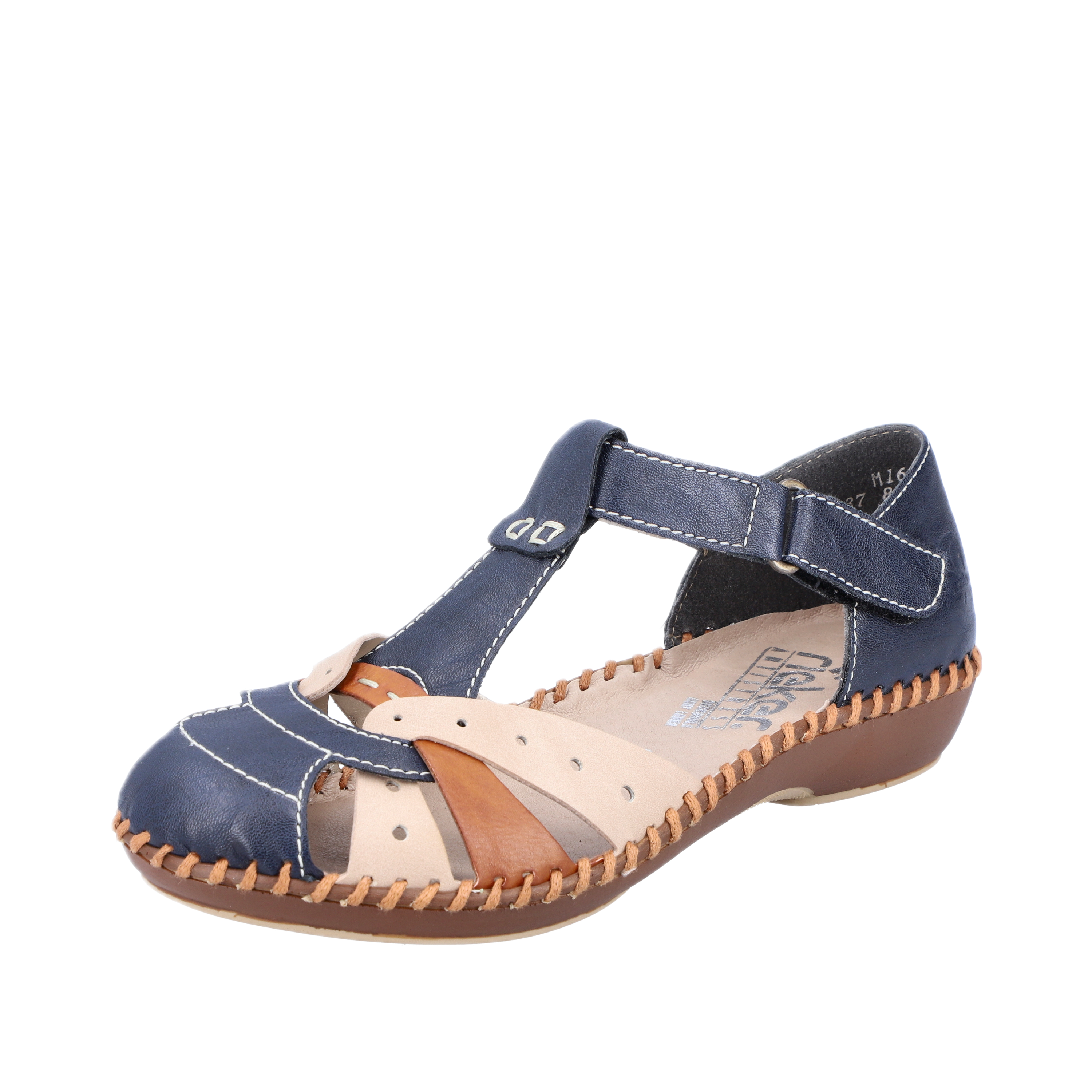 Rieker Damen Sandalen Blau Leder Sandalen Bölau Gebrüder Götz