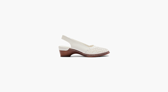 Easy Street Pat Scarpe Décolleté Donna Bianco – Tacco 5cm – Larga 39 EU – Suola Easy Flex