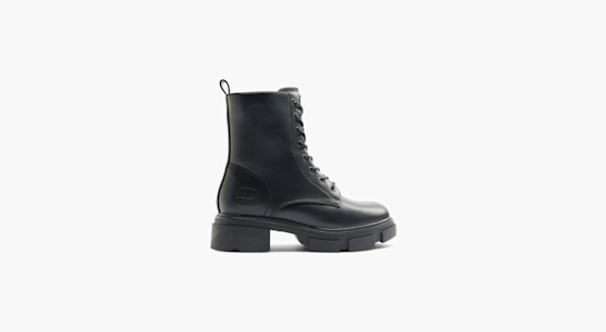 Bottes Pour Femme Dockers By Gerli 57DO201 Noir - Mi-mollet, Cuir Synthétique, Semelle Caoutchouc - 2
