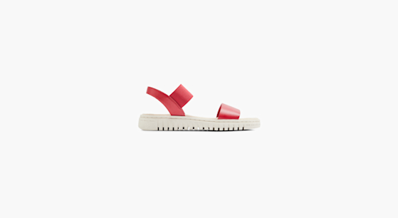 Easy Street Sandali Aldina Slide Donna, Colore Rosso, Tacco 3.2 Cm, Taglia 38.5 EU, Made In Italy