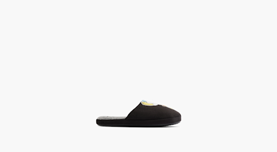 Isotoner Chaussons etoile et petit talon noir femme Noir