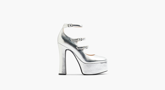 Catwalk Strapped heel Silver