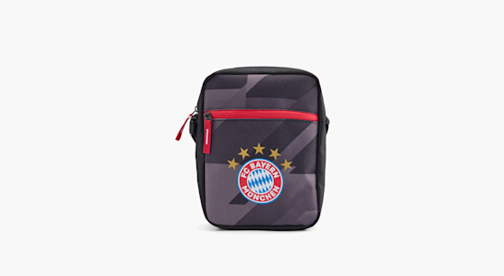 Sac à Bandoulière Officiel FC Bayern München - Unisexe, Rouge, Polyester, 23x18x6 Cm