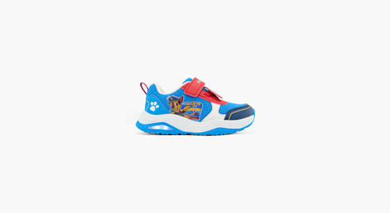 Paw Patrol Baskets Lumineuses Garçon - Chaussures Sport Bleu Avec Scratch Taille 5-10