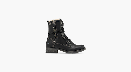 Bottes D'Hiver Mustang à Lacets - Gris - Doublure Carreaux - Neuf Avec étiquettes (Homme)