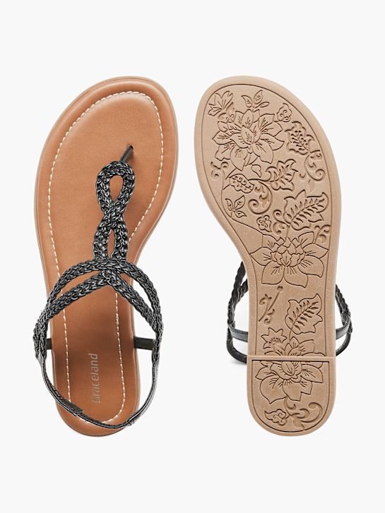Graceland Sandalen-Zehentrenner Schwarz 7 2