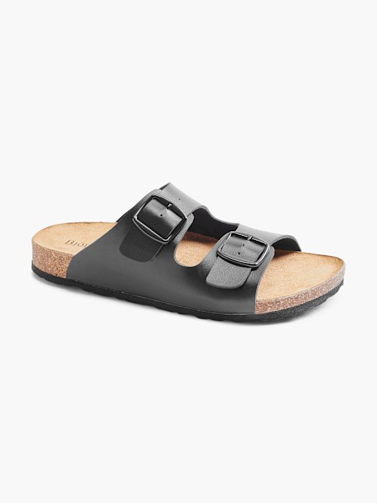 Björndal Flache Pantolette Schwarz 990 6