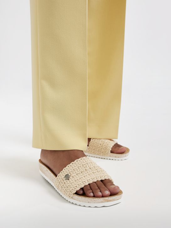 Rieker Dames V0297 Pantolette - Beige Slippers Maat 41 EU