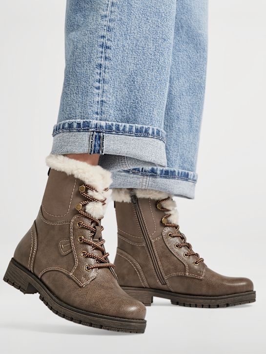 Easy Street Schnür-Stiefelette Taupe 5710 5