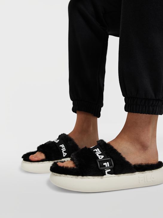 FILA Flache Pantolette Schwarz 19450 5