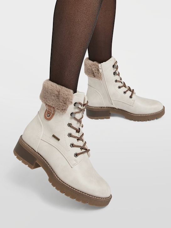 Landrover Bottes à lacets Blanc cassé 27851 5