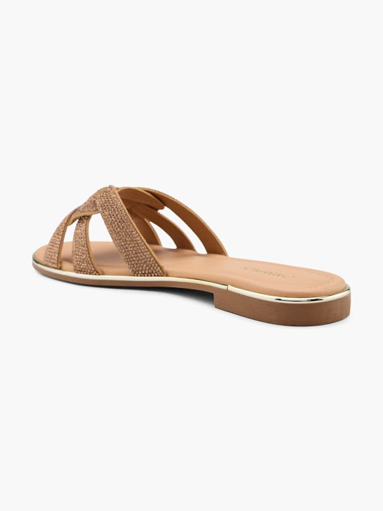 Catwalk Flache Pantolette Gold 13039 3