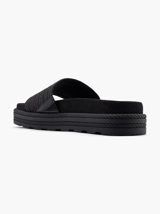 Catwalk Flache Pantolette Schwarz 13058 3