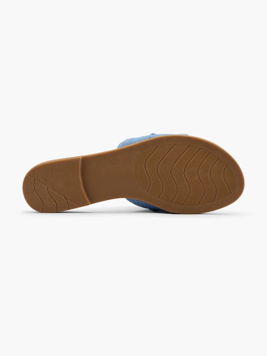 Graceland Flache Pantolette Blau 16042 4