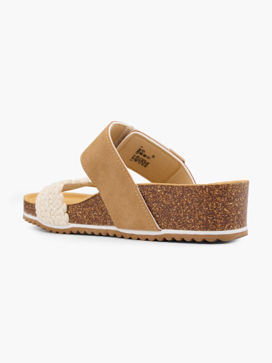 ESPRIT Tieffussbett-Pantolette Cognac 15710 3