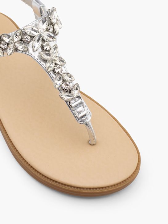 Graceland Sandalen-Zehentrenner Silber 26225 2