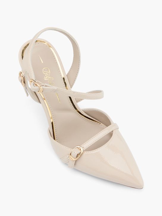 Buffalo Escarpins à bride Beige 59020 2
