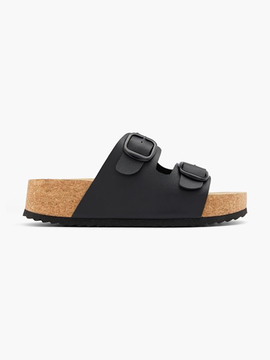Graceland Tieffussbett-Pantolette Schwarz 60039 1