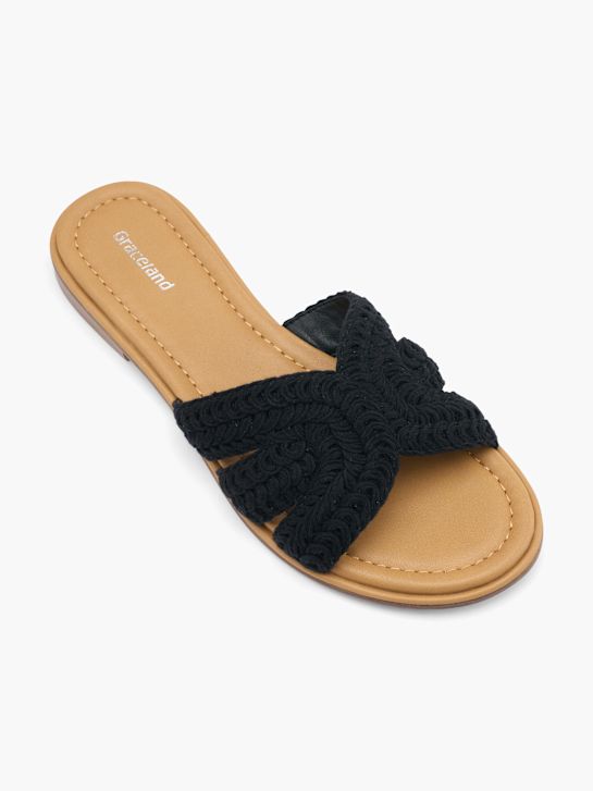 Graceland Flache Pantolette Schwarz 62151 2