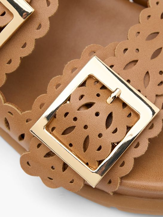 Catwalk Flache Pantolette Cognac 82398 5