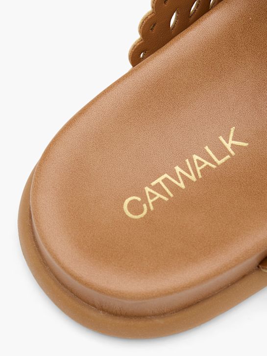 Catwalk Flache Pantolette Cognac 82398 6