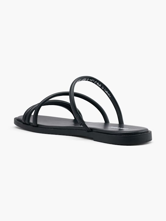 Graceland Flache Pantolette Schwarz 68956 3