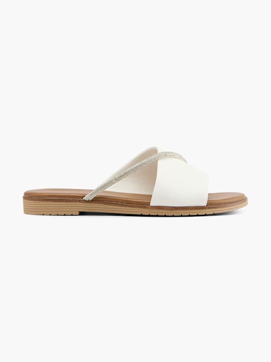 Graceland Flache Pantolette Weiss 68957 1