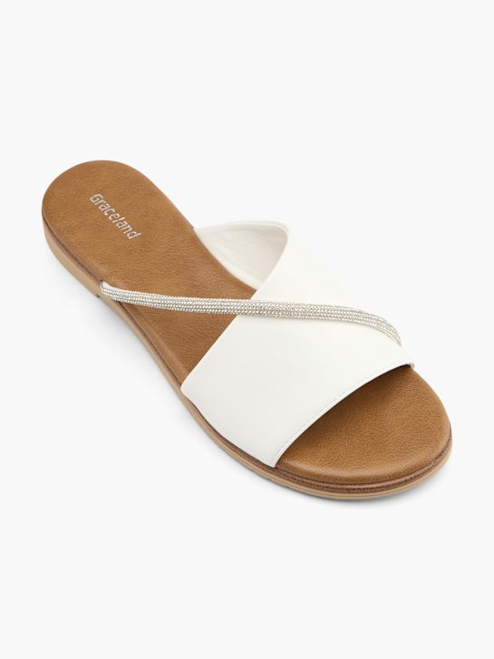 Graceland Flache Pantolette Weiss 68957 2