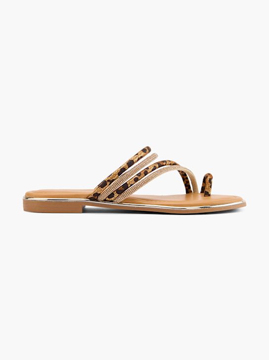 Catwalk Pantoletten-Zehentrenner Beige 69357 1